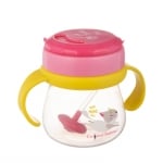 Чаша със сламка Canpol - 250 ml, Розова