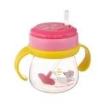 Чаша със сламка Canpol - 250 ml, Розова