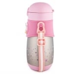 Термочаша със силиконова сламка Canpol - 300 ml, Розова