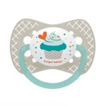 Силиконова залъгалка със симетрична форма Canpol - Cupcake, 6-18 m, Сива