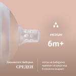 Динамичен силиконов биберон Lovi - Mammafeel, Medium, 6m +