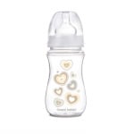 Антиколик шише Canpol Easy Start - Newborn Baby, 240 ml, Бяло