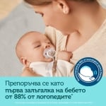 Залъгалки Canpol Light touch - Royal Baby, 0-6 месеца, 2 броя, сини