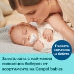 Залъгалки Canpol Light touch - Royal Baby, 0-6 месеца, 2 броя, сини