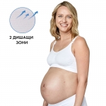 Дишащ сутиен за бременност и кърмене Medela - Keep Cool, XL, Бял