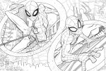 Двулицев пъзел Lisciani - Spiderman, 2 x 60 части