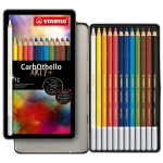 Цветни пастелни моливи Stabilo - CarbOthello, 12 цвята
