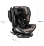 Стол за кола KikkaBoo - Stark, 0-36 kg, с IsoFix, Light Grey