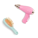 Комплект за кукли Battat - Our Generation, Фризьорски стол и сешоар със звук, Розов