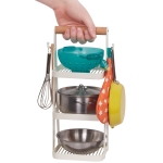 Детски комплект Battat - Тенджери и тигани с поставка за съхранение