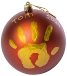 Коледна топка за oтпечатък Tiny Love - Tiny Creations, Червена