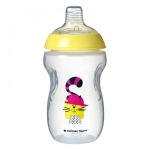 Неразливаща се чаша с мек силиконов накрайник Tommee Tippee, Розова, 300 ml, 12 m+