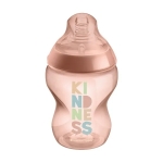 Бебешко шише Tommee Tippee - Easi Vent, Closer to Nature Розово, 260 ml, 0 m+