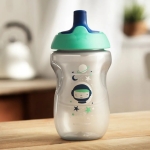 Неразливаща се чаша със спортен накрайник Tommee Tippee, Синя, 300 ml, 12 m+