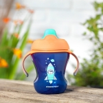 Неразливаща се чаша с мек накрайник Tommee Tippee, Синя, 230 ml, 6 m+