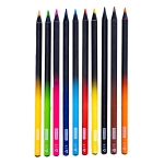 Триъгълни цветни моливи Astra - Holomania, 10 цвята