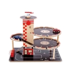 Дървен комплект Hape - Триетажен паркинг