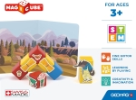 Магнитен конструктор Geomag - Magicube, Story Building, Трите прасенца, 42 части