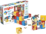 Магнитен конструктор Geomag - Magicube, Story Building, Трите прасенца, 42 части