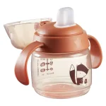 Неразливаща се чаша с мек накрайник Tomme Tippee - Soft Spout, Лисиче, 190 ml