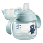 Неразливаща се чаша с мек накрайник Tomme Tippee - Soft Spout, Мече, 190 ml