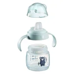 Неразливаща се чаша с мек накрайник Tomme Tippee - Soft Spout, Мече, 190 ml