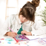 Творчески комплект Totum - Тетрадка с диаманти, Цветя