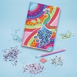 Творчески комплект Totum - Тетрадка с диаманти, Паун