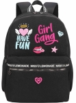Ученическа раница Miss Lemonade - Girl Gang, Черна