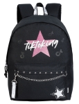 Ученическа раница Unkeeper - Tiktoking, Черна