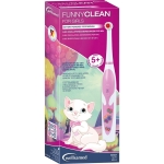 Електрическа четка за зъби с батерии Wellsamed - Funny clean, Коте, 5 + години