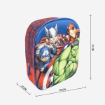 Раница за детска градина 3D Avengers, Със страничен джоб