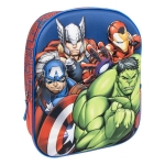 Раница за детска градина 3D Avengers, Със страничен джоб