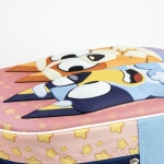 Раница за детска градина 3D Bluey, Със страничен джоб, Pink
