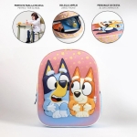 Раница за детска градина 3D Bluey, Със страничен джоб, Pink
