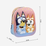 Раница за детска градина 3D Bluey, Със страничен джоб, Pink