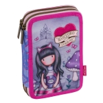 Ученически несесер с пособия Santoro Gorjuss - Cheshire Cat, с 2 ципа