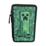 Ученически несесер с пособия Minecraft Creeper - Green, с 2 ципа