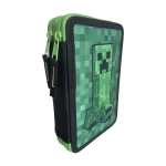 Ученически несесер с пособия Minecraft Creeper - Green, с 2 ципа