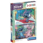 Детски пъзел Clementoni - Lilo & Stitch, 2 x 20 части