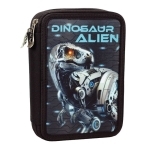 Ученически несесер с пособия Back Me Up - Dinosaur Alien, с 2 ципа