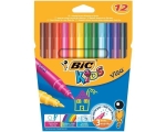 Флумастери BIC Кids - Visa, 12 цвята