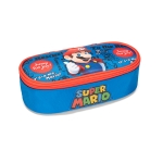 Oвален ученически несесер Panini Super Мario - Blue