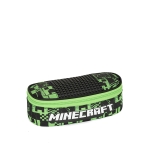 Овален ученически несесер Panini - Minecraft, Pixels, Green
