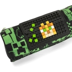Цилиндричен ученически несесер Panini - Minecraft, Pixels, Green