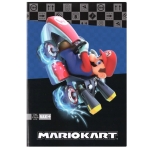 Тетрадка Super Mario - Mariokart Red, A4, 40 листа, широки редове, асортимент