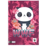 Тетрадка Panini WWF Illustrato - А4, 40 листа, широки редове, асортимент
