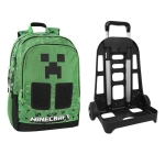 Ученическа раница Minecraft Pixel - с подвижна стойка на колелца
