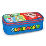 Овален ученически несесер Panini Super Mario - Red & Blue