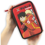 Ученически несесер с пособия Panini Comix Anime - One Piece, Red, с 3 ципа